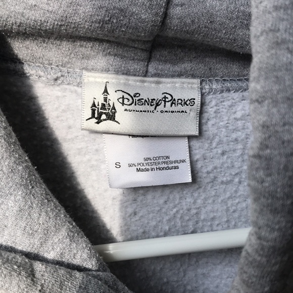 DISNEY PARKS Grey Hoodie With Green Lettering. - Picture 4 of 4